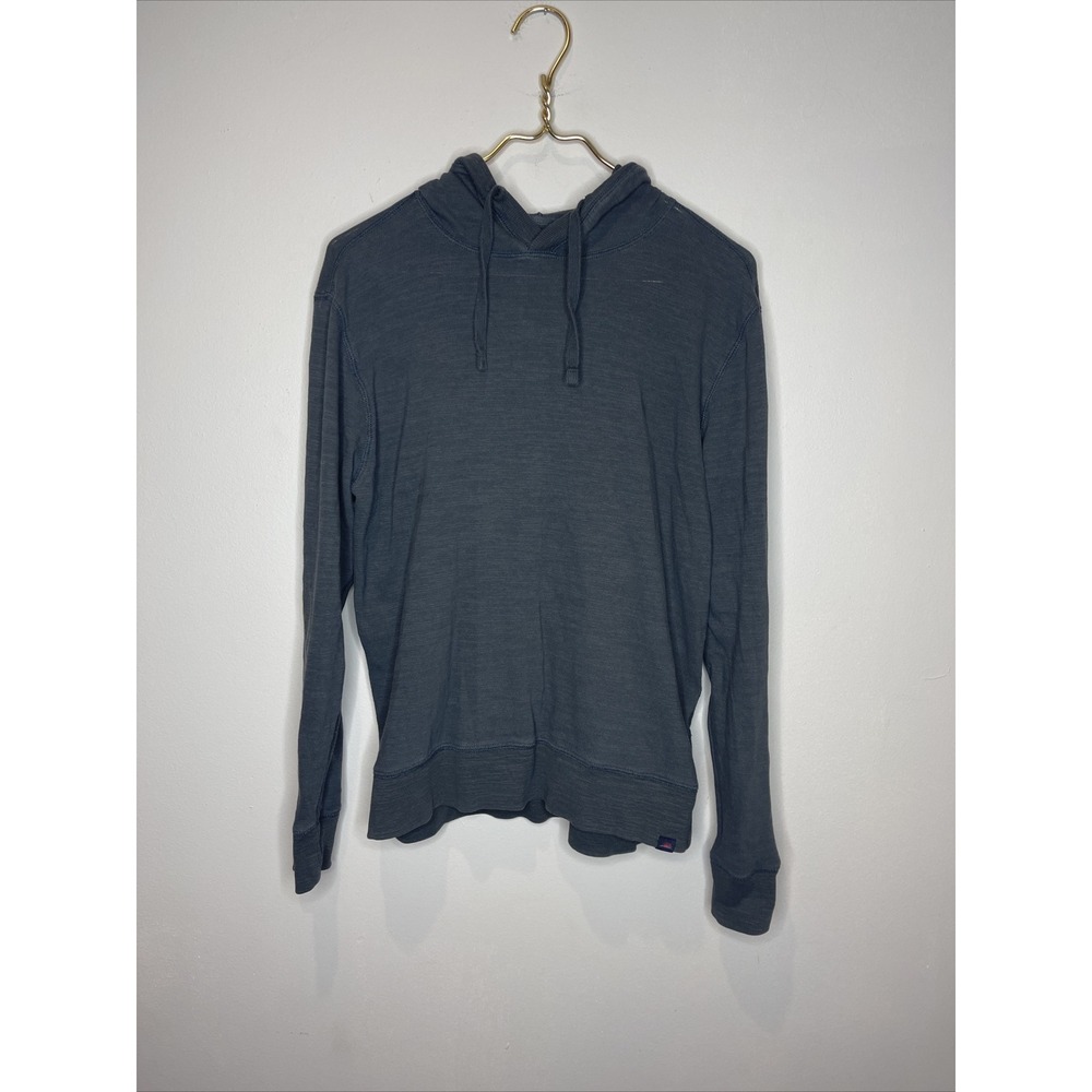 Faherty Mens Slub Cotton Hoodie Sweatshirt  Gray Size‎ Medium M